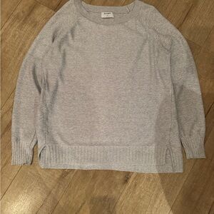 Old Navy Heather Gray Scoop Neck Pullover Sweater